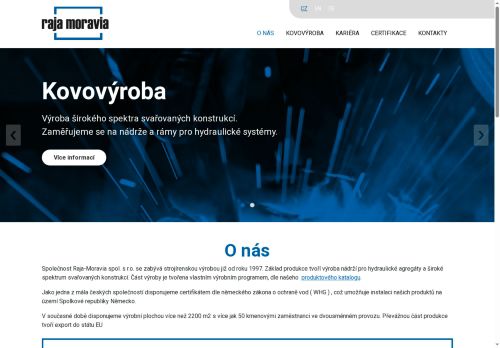 Zobrazit webové stránky Raja - Moravia spol. s r.o.