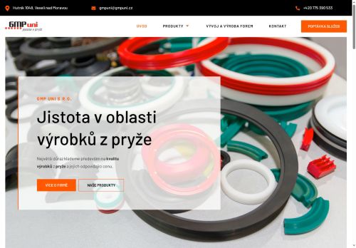 GMP uni s.r.o. nabízí práci na pozici pracovník/ce na belní pryžových výrobků v obci Veselí nad Moravou