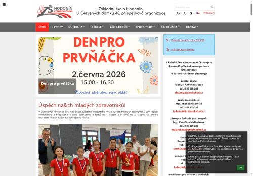 Základní škola Hodonín, U Červených domků 40, příspěvková organizace nabízí práci na pozici pomocný kuchař/ka v obci Hodonín