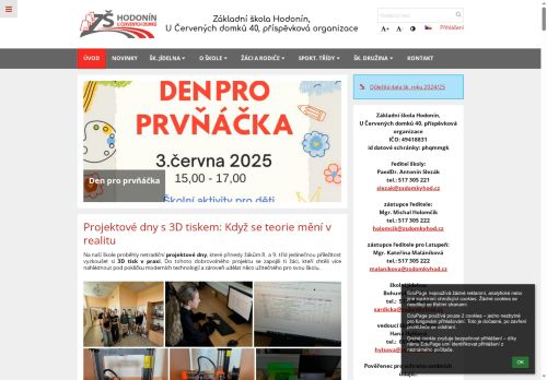 Zobrazit webové stránky Základní škola Hodonín, U Červených domků 40