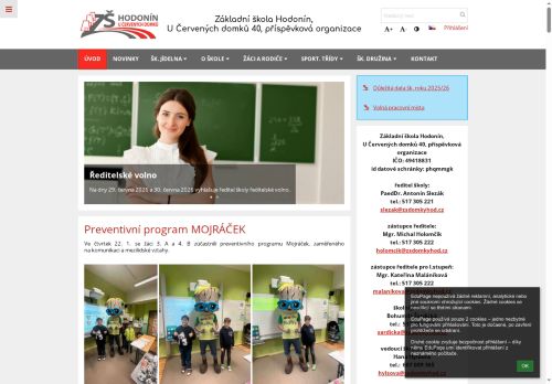 Základní škola Hodonín, U Červených domků 40, příspěvková organizace nabízí práci na pozici pomocný kuchař/ka v obci Hodonín