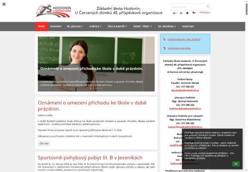 Zobrazit webové stránky Základní škola Hodonín, U Červených domků 40