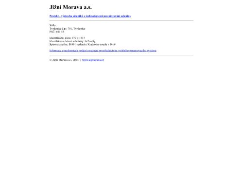 Webové stránky Jižní Morava, a.s., Tvrdonice
