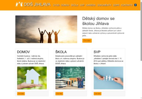 Webové stránky Dětský domov se školou, středisko výchovné péče a základní škola, Jihlava, Jihlava