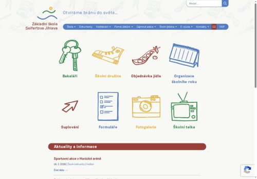 Webové stránky Základní škola Jihlava, Seifertova 5, příspěvková organizace, Jihlava
