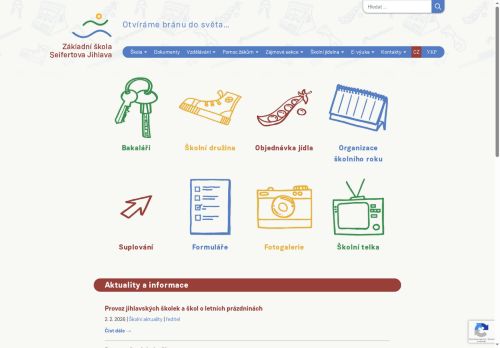 Webové stránky Základní škola Jihlava, Seifertova 5, příspěvková organizace, Jihlava