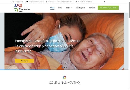 Webové stránky REMEDIA PLUS z.ú., Břeclav