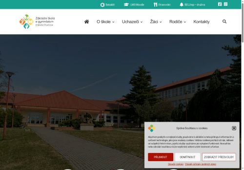 Webové stránky Základní škola a gymnázium města Konice, příspěvková organizace, Konice