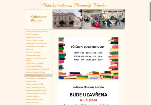 Zobrazit webové stránky Městská knihovna Moravský Krumlov