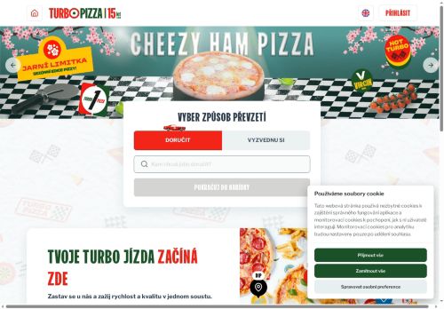 Webové stránky TURBO PIZZA, s.r.o., Benešov