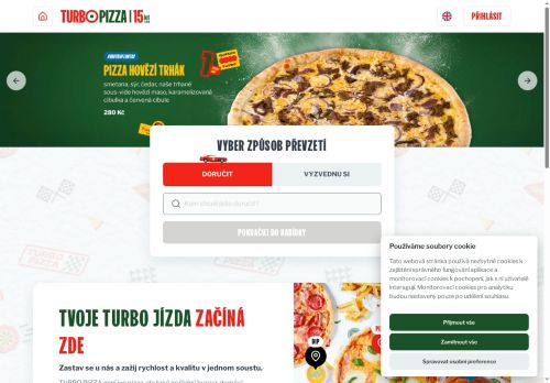Webové stránky TURBO PIZZA, s.r.o., Benešov