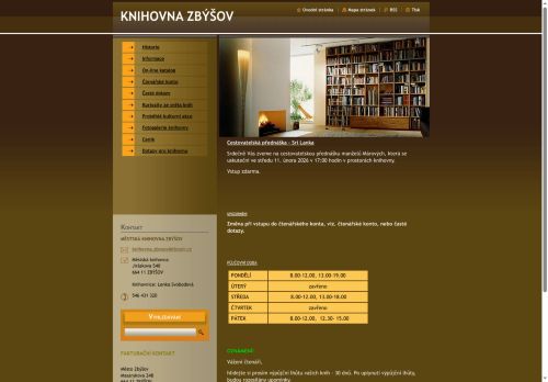 Zobrazit webové stránky Městská knihovna Zbýšov
