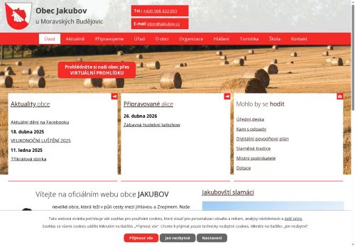 Zobrazit webové stránky Obecní úřad Jakubov u Moravských Budějovic