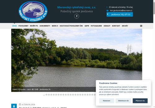 Zobrazit webové stránky Moravský rybářský svaz, z.s. pobočný spolek Jevišovice