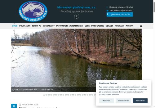 Zobrazit webové stránky Moravský rybářský svaz, z.s. pobočný spolek Jevišovice