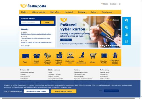 Zobrazit webové stránky Česká pošta Mikulov