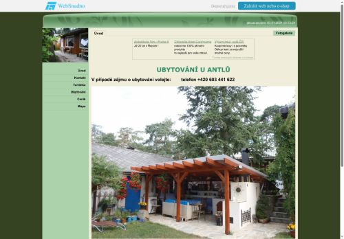 Zobrazit webové stránky UBYTOVÁNÍ U ANTLŮ