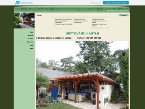 UBYTOVÁNÍ U ANTLŮ