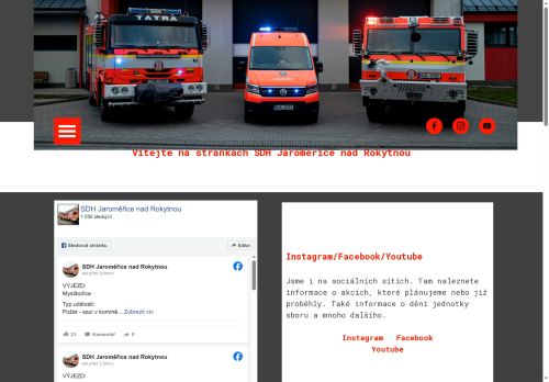 Zobrazit webové stránky Sbor dobrovolných hasičů Jaroměřice nad Rokytnou