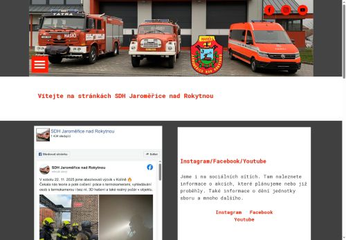 Zobrazit webové stránky Sbor dobrovolných hasičů Jaroměřice nad Rokytnou