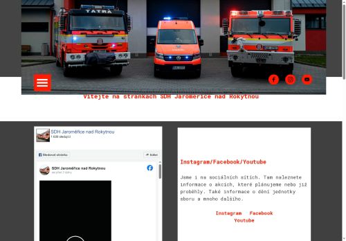Zobrazit webové stránky Sbor dobrovolných hasičů Jaroměřice nad Rokytnou