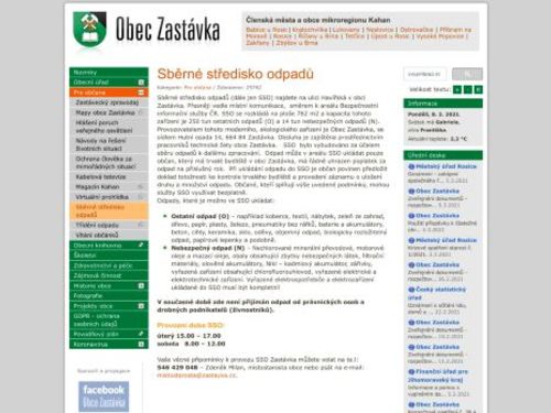 Sběrný dvůr Zastávka