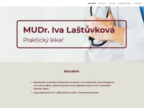 Praktický lékař - MUDr. Iva Laštůvková