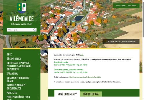 Zobrazit webové stránky Obecní úřad Vilémovice