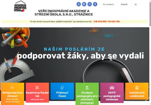 Veřejnosprávní akademie a střední škola, s.r.o. nabízí práci na pozici učitel/učitelka odborných předmětů Kadeřník v obci Strážnice