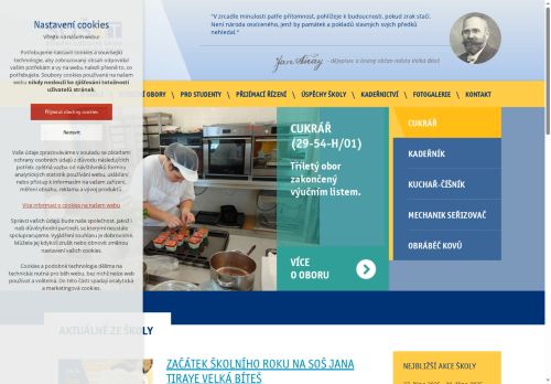 Zobrazit webové stránky Střední odborná škola Jana Tiraye Velká Bíteš