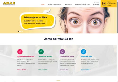 Webové stránky AMAX, s.r.o., Brno