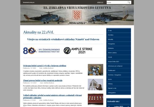 Zobrazit webové stránky Posádkové muzeum – expozice na letišti Náměšť nad Oslavou