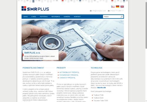 Webové stránky SMR PLUS, s.r.o., Bzenec