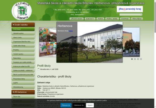 Mateřská škola a základní škola Břeclav, Herbenova, příspěvková organizace nabízí práci na pozici UČITEL/ UČITELKA  MŠ v obci Břeclav