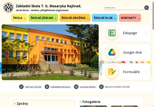 Zobrazit webové stránky Základní škola T.G. Masaryka Rajhrad