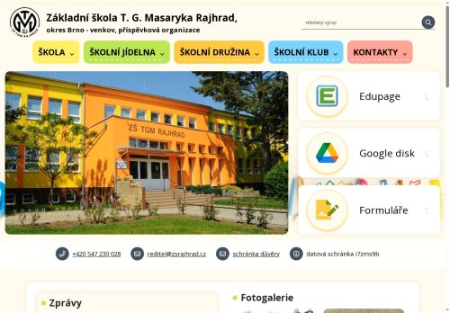 Zobrazit webové stránky Základní škola T.G. Masaryka Rajhrad