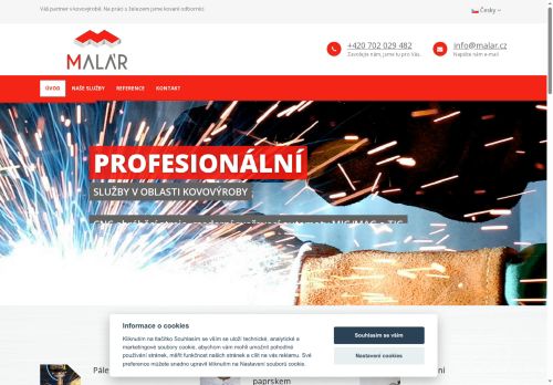 Webové stránky MALÁR s.r.o., Břeclav