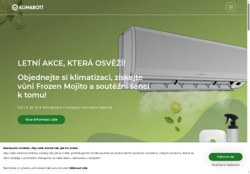 Webové stránky Klimabott s.r.o., Hodonín