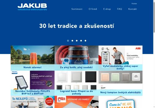 Webové stránky JAKUB a.s., Hodonín