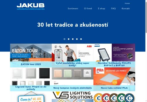 Webové stránky JAKUB a.s., Hodonín
