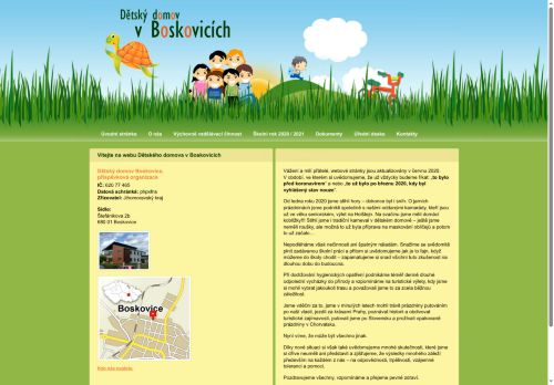 Webové stránky Dětský domov Boskovice, příspěvková organizace, Boskovice