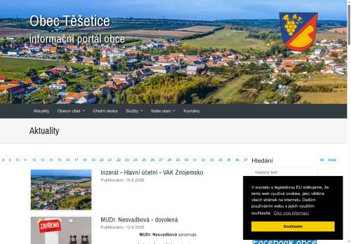Zobrazit webové stránky Obecní úřad Těšetice