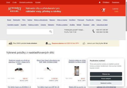 Zobrazit webové stránky Autodíly Kelbl s.r.o.