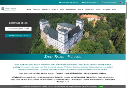 Zobrazit webové stránky Zámek Račice