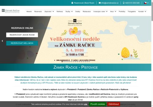 Zobrazit webové stránky Zámek Račice