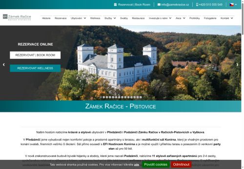 Zobrazit webové stránky Zámek Račice