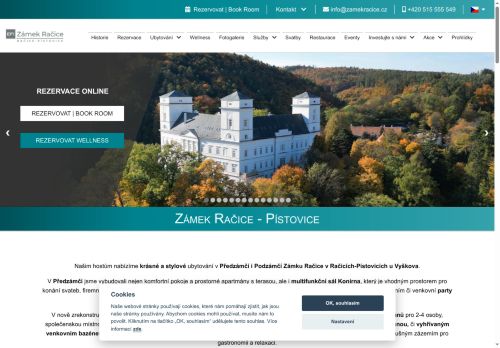e-Finance Zámek Račice, s.r.o. nabízí práci na pozici hotelový/á recpeční v obci Račice-Pístovice