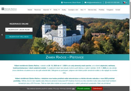 Zobrazit webové stránky Zámek Račice