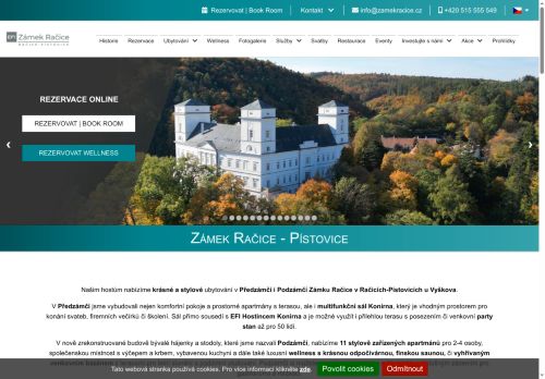 Zobrazit webové stránky Zámek Račice