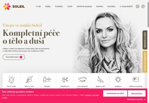 Webové stránky Soleil studio s.r.o., Ivančice
